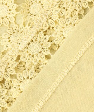 組曲 【洗える】フラワーレース ブラウス イエロー系