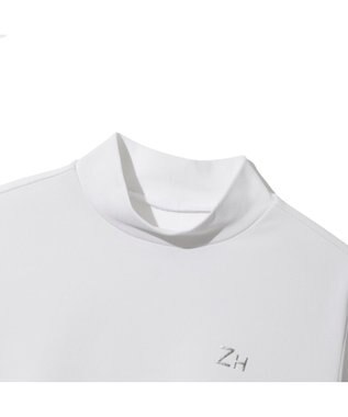 ZERO HALLIBURTON 【雑誌掲載・吸汗速乾・UVケア】 鹿の子 モックネックロングシャツ ZHG-W4A 1b 82872 ゴルフウェア ホワイト
