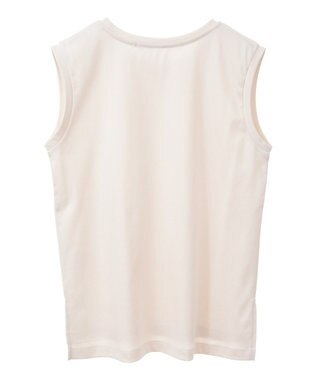 YECCA VECCA コットンスムースノースリーブトップス Beige