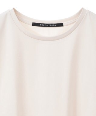 YECCA VECCA コットンスムースノースリーブトップス Beige