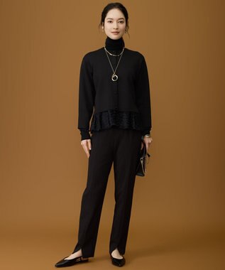 自由区 L 【SHIHOさん着用】ウールシルクミックスインナー ニット ブラック