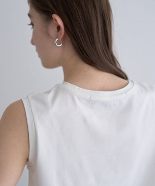YECCA VECCA コットンスムースノースリーブトップス Off White