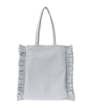 Green Parks ・ＱＵＯＮ　ラメフリルシンプルトート Silver