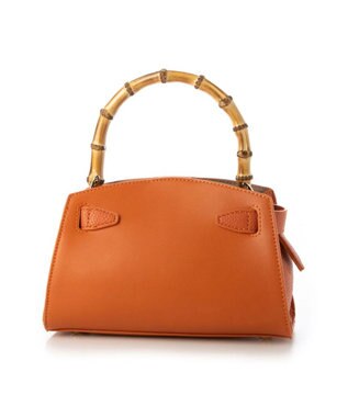 UNBILLION カシュカシュ cachecache / バンブーヒネリミニハンドバッグ オレンジ