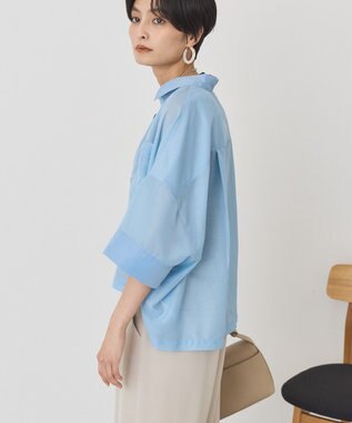 AMERICAN HOLIC 【先行予約】【WEB限定】Wポケットシアー半袖シャツ Light Blue