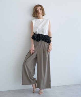 YECCA VECCA コットンスムースノースリーブトップス Off White