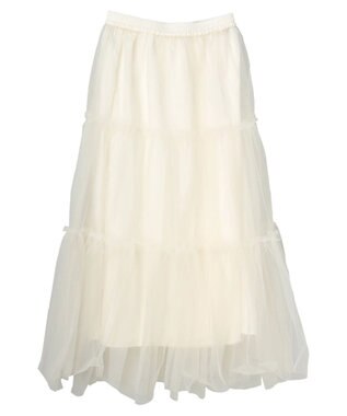 earth music&ecology マルチｗａｙチュールスカート Ivory