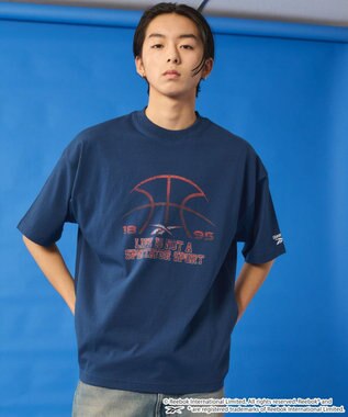 WEGO 【ユニセックス着用ITEM】別注ReebokスポーツロゴT（SS） Dブルー
