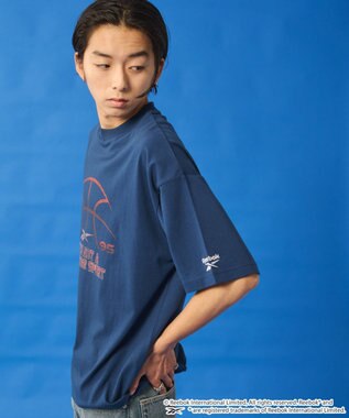 WEGO 【ユニセックス着用ITEM】別注ReebokスポーツロゴT（SS） Dブルー