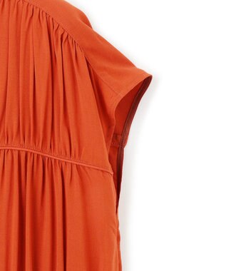 23区 【接触冷感/WEB&一部店舗限定】レーヨンスパローン ティアード ブラウス テラコッタ系