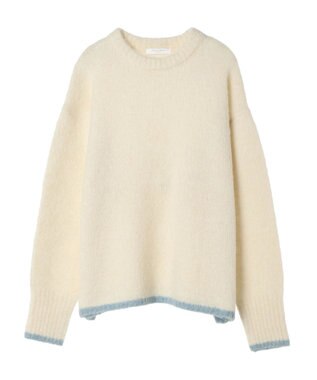 Green Parks フェアリーＭｉｘライン入りプルオーバー Off White