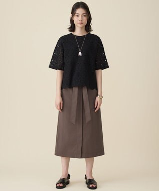 自由区 エンブロイダリー ニット ブラック