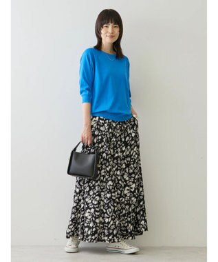 AMERICAN HOLIC ＵＶカットラグラン５分袖ニットプルオーバー Blue