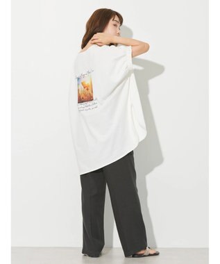 AMERICAN HOLIC フォトプリントカットチュニック Off White