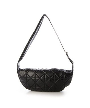 UNBILLION カシュカシュ cachecache / ソフト合皮キルティングハーフムーンショルダー ブラック