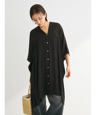 Green Parks Ｉ　レーヨンクレープチュニック Black