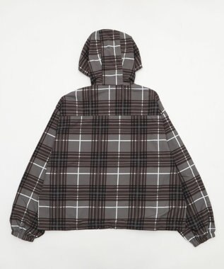 WEGO 【ユニセックス着用ITEM/MLサイズ展開】チェックロゴフードブルゾン ブラックその他