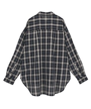 earth music&ecology 【コットン100】マルチウェイチェックシャツ Check Black