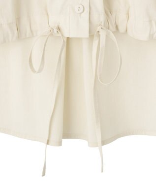 YECCA VECCA ZIPニットレイヤードフーディーシャツ Light Beige