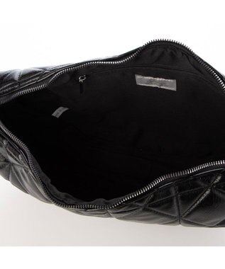 UNBILLION カシュカシュ cachecache / ソフト合皮キルティングハーフムーンショルダー ブラック