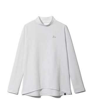 ZERO HALLIBURTON 【雑誌掲載・吸汗速乾・UVケア】 鹿の子 モックネックロングシャツ ZHG-W4A 1b 82872 ゴルフウェア ホワイト