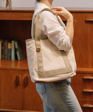 UNBILLION cachecache メッシュエコバッグ付きキャンバステープトート オーク