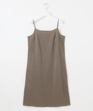 自由区 S 【洗える】シルキータック ワンピース シナモン