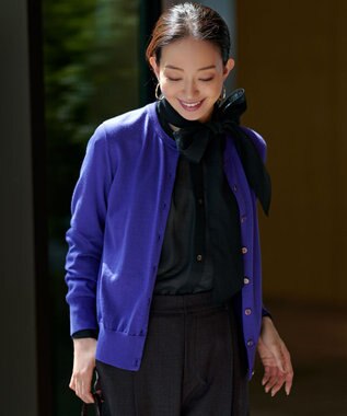 【洗える】サステナブルウール ベーシック カーディガン