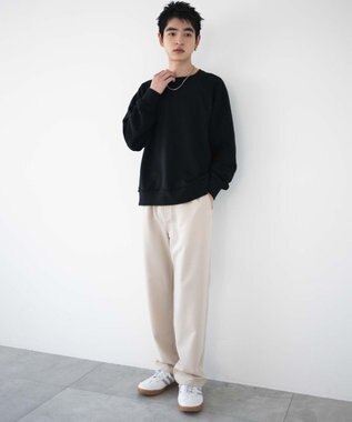 WEGO 【ウエストゴム/SMLサイズ展開】TRイージーストレートパンツ ライトベージュ