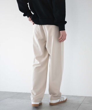WEGO 【ウエストゴム/SMLサイズ展開】TRイージーストレートパンツ ライトベージュ