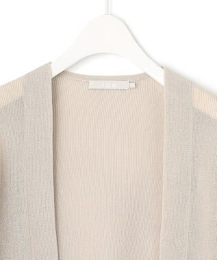 ICB L 【WEB限定カラーあり・洗える】コットンアセテートカーディガン ベージュ系