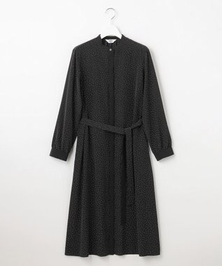 J.PRESS LADIES 【洗える】フェミニッシュパウダー dots ワンピース ブラック系5