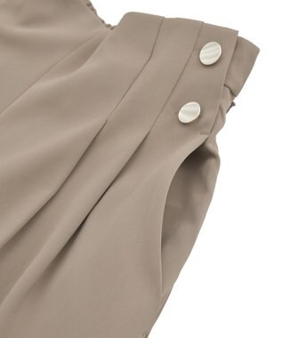 YECCA VECCA 金釦ワイドパンツ Beige