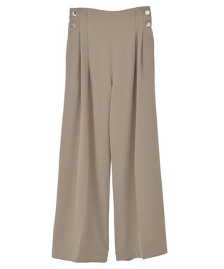YECCA VECCA 金釦ワイドパンツ Beige