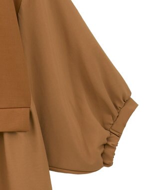 Green Parks ベスト風７分袖ドッキングプルオーバー Orange