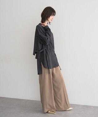 YECCA VECCA 金釦ワイドパンツ Beige