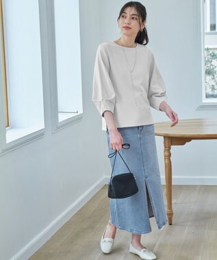 ANY 【WEB限定/洗濯機可/5色展開】サカリバタックスリーブプルオーバー グレージュ