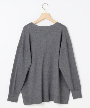 組曲 【加藤ローサさん着用 / 2WAY】スムースストレッチカシュクール カーディガン グレー系