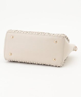 LA BAGAGERIE ランダムプリーツ2WAYハンドバッグ アイボリー