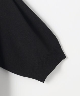 組曲 【先行予約】シアー ニット５分袖 プルオーバー ブラック系