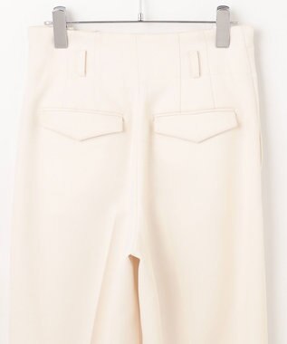 #Newans ハイウエスト2タックパンツ ホワイト