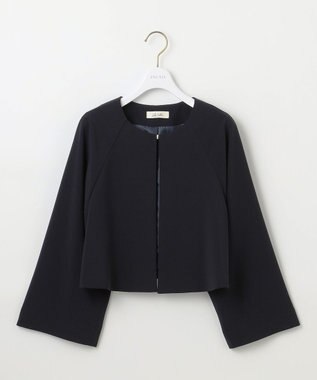 ANY SIS 【洗える】セレモニークロップド ジャケット ネイビー