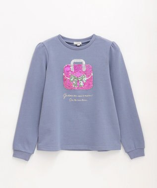 ANY KIDS ミラクルスパンコール トレーナー サックスブルー×バッグ