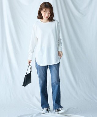 ANY リブポイントテールＴシャツ オフ