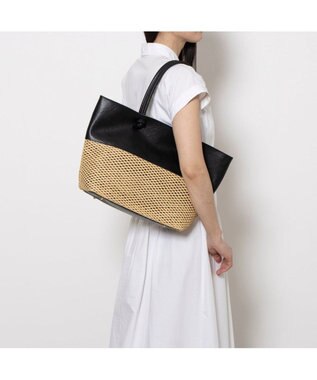 UNBILLION ペルケ perche / エステルメッシュ・牛革付属トート ブラック