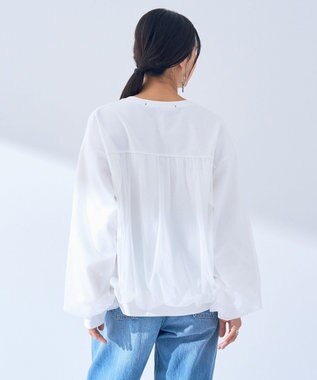 YECCA VECCA チュールMIXプルオーバー Off White