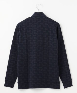 23区GOLF 【MEN】【吸湿発熱】クラブ柄 ハーフジップ ネイビー系