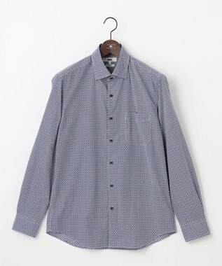 JOSEPH ABBOUD 【キングサイズ・オーガニックコットン使用】コットンプリント シャツ ネイビー系5