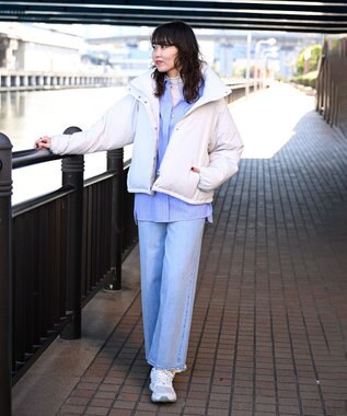 KWD 【日本製/高品質ダウン】STAND COLLAR DOWN BLOUSON ダウンブルゾン アイボリー