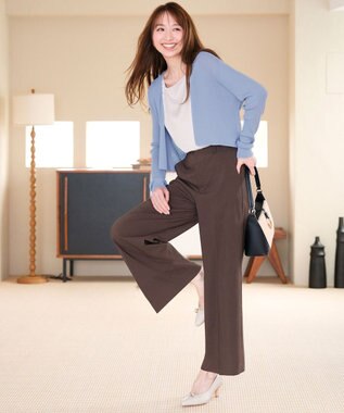 ANY SIS L エアリーストレッチ ワイドパンツ